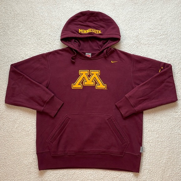 Nike Other - Vintage 90s Team Nike University of Minnesota Embroidered Stash Pocket Hoodie